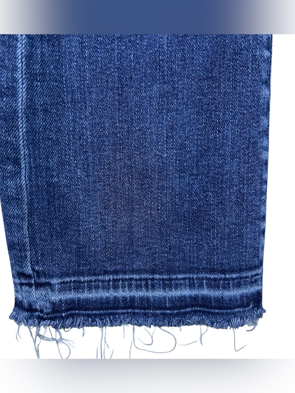 AYR Superba High Rise Straight Leg Jeans Size 28 Stretch Raw Hem Blue Denim - Picture 9 of 16